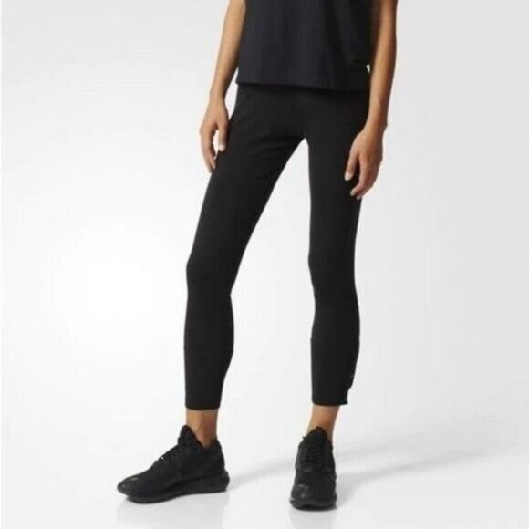 ADIDAS | Originals Train Snap Crop Leggings Black Sz XL - Picture 15 of 15